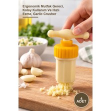 Yenilig 4 Adet Plastik Sarımsak Ezici – Ergonomik Mutfak Gereci, Kolay Kullanım ve Hızlı Ezme, Garlic Crusher