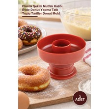 Yenilig 3 Adet Donut Kalıbı – Plastik Şekilli Mutfak Kalıbı Evde Donut Yapma Tatlı Tuzlu Tarifler Donut Mold