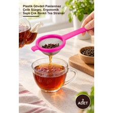 Yenilig 2 Adet Klasik Çay Süzgeci – Plastik Gövdeli Paslanmaz Çelik Süzgeç, Ergonomik Saplı Çok Renkli Tea Strainer
