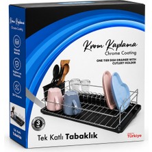 Artisan Cappadocia Siyah Tek Katlı Tabaklık - Bulaşıklık (5639)