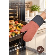 Yenilig 5 Adet Silikon Fırın Eldiveni – Isıya Dayanıklı, Aramid Lifli, Pamuk Astarlı ve Kaymaz, Oven Mitt Glove
