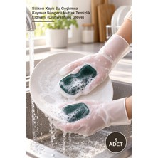 Yenilig 5 Adet Silikon Bulaşık Yıkama Eldiveni – Silikon Kaplı Su Geçirmez Kaymaz Süngerli Mutfak Temizlik Eldiveni (Dishwashing Glove)