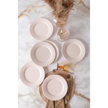 Store Krem Linda Pasta Tabağı 21 cm 6 Adet 030