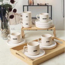 Store Deep Collection Mottolu Stackable Çay Takımı 12 Parça 6 Kişilik 22650-55