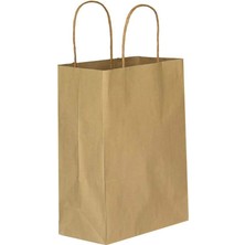 Store Benim Marifetlerim - Büklüm Saplı Kraft Karton Çanta 15X20