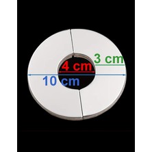 Store Geçmeli Musluk Aynası ve Rozeti 2 Parçalı Kendinden Yapışkanlı Paslanmaz Çelik Dekoratif Kapak Musluk Sökmeden Kolay Montaj Duvar Boşluğu Kapatıcı Batarya Aynası (ÖLÇÜ:10X4X3CM)