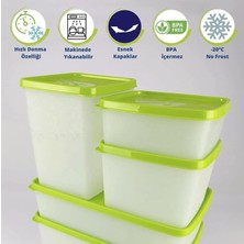 Store Hobby Life Alaska Derin Dondurucu Saklama Kabı 6'lı Set 9.5 Litre - Bpa (Yeşil)