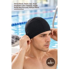 Yenilig 3 Adet Likra Bez Yüzme Bonesi – Havuz Bone, Swim Cap, Suya Dayanıklı Likra Tasarım, Esnek Rahat Baş Koruma, Karışık Renk
