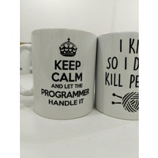Store Keep Calm Programmer Kupa - Yazılımcı Komik Seramik Bardak Teknoloji Hediyesi 325ML