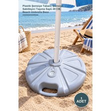 Yenilig 1 Adet Plaj Şemsiyesi Bidonu – Plastik Şemsiye Tabanı, Şemsiye Sabitleyici Taşıma Saplı 49 Cm, Beach Umbrella Base