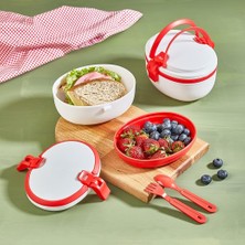 Store Beslenme Kutusu, Çatal Kaşık Dahil Yemek ve Beslenme Kutusu Bpa Içermez (Kırmızı)