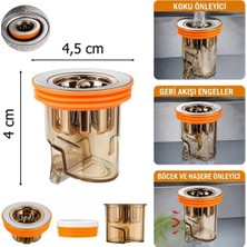 Store Gider Kokusu ve Böcek Önleyici Gider Kapağı, Duş ve Lavabo Için Geri Akış Önleyici Plastik Yer Süzgeci Kapağı