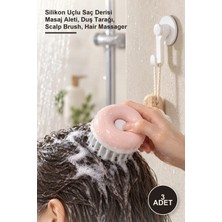 Yenilig 3 Adet Askılı Saç Masaj Tarağı – Silikon Uçlu Saç Derisi Masaj Aleti, Duş Tarağı, Scalp Brush, Hair Massager