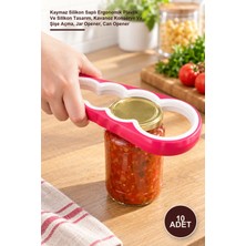 Yenilig 10 Adet Konserve Kapak Açacağı – Kaymaz Silikon Saplı Ergonomik Plastik ve Silikon Tasarım, Kavanoz Konserve ve Şişe Açma, Jar Opener, Can Opener