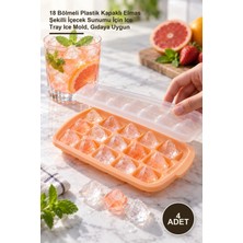 Yenilig 4 Adet Elmas Buz Kalıbı – 18 Bölmeli Plastik Kapaklı Elmas Şekilli Içecek Sunumu Için Ice Tray Ice Mold, Gıdaya Uygun