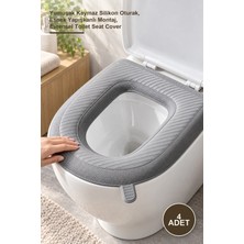 Yenilig 4 Adet Silikon Klozet Tuvalet Kılıfı – Yumuşak Kaymaz Silikon Oturak, Esnek Yapışkanlı Montaj, Evrensel Toilet Seat Cover