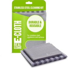 Store Paslanmaz Çelik Temizleme Bezi, Mikrofiber, Gri, 1 Paket