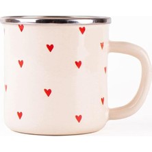 Store Cupid Kalp Desenli Emaye Kupa