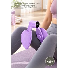 Yenilig 3 Adet Sayaçlı Bacak Kası Egzersiz Aleti – Kadınlar Için Iç Uyluk Pelvik ve Kalça Çalıştırıcı, Dijital Sayaç, Basınç Ayarlı, Silikon Kaplı Thigh Trainer