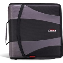 Store Case-It The Dual 2.0 Fermuarlı Bağlayıcı Sırt Çantası - Iki 2 Inç D Halkalı - 5 Konu Dosya Klasörü - Çoklu Cep - 800 Sayfa Kapasitesi - Omuz Askısı ile Birlikte Gelir - Siyah DUAL-301