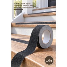 Yenilig 4 Adet Kaydırmaz Bant – 25 mm x 10 mt Siyah Yapışkanlı Kaymaz Bant, Merdiven Zemin Antiskid Tape