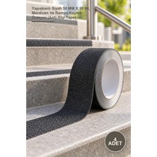 Yenilig 4 Adet Kaydırmaz Bant – Yapışkanlı Siyah 50 mm x 10 Mt, Merdiven ve Rampa Kayma Önleyici (Anti-Slip Tape)