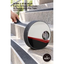 Yenilig 1 Adet Kaydırmaz Bant – 25 mm x 25 mt Siyah, Kayma Önleyici Merdiven ve Rampa Anti-Slip Tape