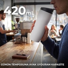 Store SL-TM1975 Mat Beyaz 240ML Iç 304 Dış 201 Paslanmaz Çelik Termos Kupa