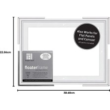 Store Ampersand Ahşap Paneller Için Floaterframe 17,72 cm Derinlik, Ince, 22,88 x 30,48 Cm, Beyaz (FTHIN780912W)