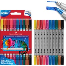 Store Çift Uçlu Keçeli Kalem, Simli,10'lu,dayanıklı ve Parlak Renkler,su Bazlı Mürekkep