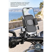 Yenilig 10 Adet 360° Gidon Telefon Tutucu – Ayarlanabilir Sıkıştırma, Yaylı Yan ve Alt Sabitleyici, Sert Plastik Gövde, Bisiklet Motosiklet Scooter Phone Holder