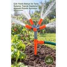 Yenilig 10 Adet 5 Yönlü Saplamalı Sprink Fıskiye – Çok Yönlü Bahçe ve Tarla Sulama, Toprak Saplama Aparatlı Plastik Sprinkler