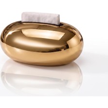 Store Parlak Gold Oval Peçetelik – Lüks Dekoratif Sofra & Masa Üstü Peçete Tutucu Aksesuar