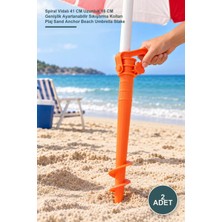 Yenilig 2 Adet Plastik Şemsiye Sabitleme Kazığı – Spiral Vidalı 41 cm Uzunluk 16 cm Genişlik Ayarlanabilir Sıkıştırma Kolları Plaj Sand Anchor Beach Umbrella Stake