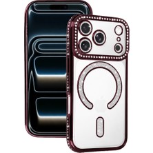 Khi-Zai Apple iPhone 18 Pro Max Joke Simli Magneticsafe Kılıf - Bordo