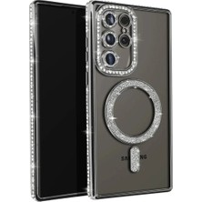 Khi-Zai Samsung Galaxy S23 Ultra Joke Simli Magneticsafe Kılıf - Siyah