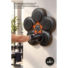Yenilig 2 Adet Müzikli Boks Makinesi – Duvara Monte Bluetooth Destekli, LED Ekranlı Dokunmatik Kontrol, Refleks Antrenmanı ve Eğlence, Punching Machine