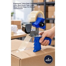 Yenilig 4 Adet Koli Bant Kesici Makine – Ergonomik Tutma Saplı Paketleme Aracı, Bant Kesici Tape Cutter, Metal Gövdeli Depo ve Ofis Için