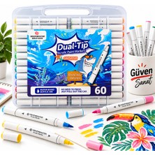 Brons Graphmaster Çift Uçlu Akrilik Marker Seti 60 Renk