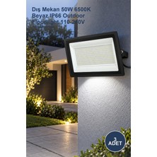 Yenilig 3 Adet Ultra Slim LED Projektör – Dış Mekan 50W 6500K Beyaz IP66 Outdoor Floodlight 110-240V