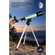 Yenilig 4 Adet Astronomi Gözlem Başlangıç Teleskopu – Refraktör 50 mm Objektif 360 mm Odak, Yeni Başlayanlar Için Ay Yıldız Gezegen Gözlemi, Beginner Telescope