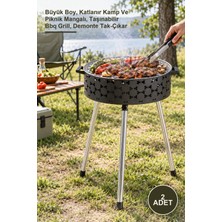 Yenilig 2 Adet Katlanabilir Lüks Mangal – Büyük Boy, Katlanır Kamp ve Piknik Mangalı, Taşınabilir Bbq Grill, Demonte Tak-Çıkar