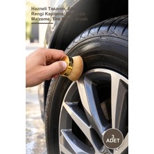 Yenilig 3 Adet Hazneli Lastik Parlatma Fırçası – Hazneli Tasarım, Altın Rengi Kaplama, Dayanıklı Malzeme, Tire Shine Brush
