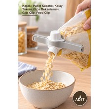 Yenilig 4 Adet Sızdırmaz Gıda Saklama Klipsi – Kapaklı Paket Kapatıcı, Kolay Takılan Klips Mekanizması, Gıda Clip, Food Clip