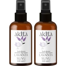 Akita Doğal Yağı Alınmamış Lavanta Suyu Cam Şişe 2X100mL
