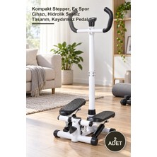 Yenilig 2 Adet Gidonlu Adım Atma Egzersiz Aleti – Kompakt Stepper, Ev Spor Cihazı, Hidrolik Sessiz Tasarım, Kaydırmaz Pedal