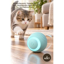 Yenilig 2 Adet Akıllı Interaktif Kedi ve Evcil Hayvan Oyuncağı – Hareket Sensörlü, Titreşimli ve Işıklı, Kendiliğinden Hareketli Pet Toy, Şarj Kablosu Dahil