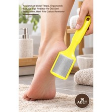 Yenilig 10 Adet Ayak Topuk Törpüsü – Paslanmaz Metal Törpü, Ergonomik Sap, Ev Tipi Pedikür ve Ölü Deri Temizleme, Heel File Callus Remover