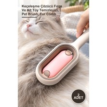 Yenilig 2 Adet Kedi Köpek Tüy Toplama Tarağı – Keçeleşme Çözücü Fırça ve Alt Tüy Temizleyici, Pet Brush, Fur Comb