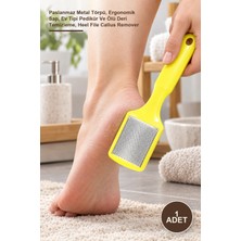 Yenilig 1 Adet Ayak Topuk Törpüsü – Paslanmaz Metal Törpü, Ergonomik Sap, Ev Tipi Pedikür ve Ölü Deri Temizleme, Heel File Callus Remover